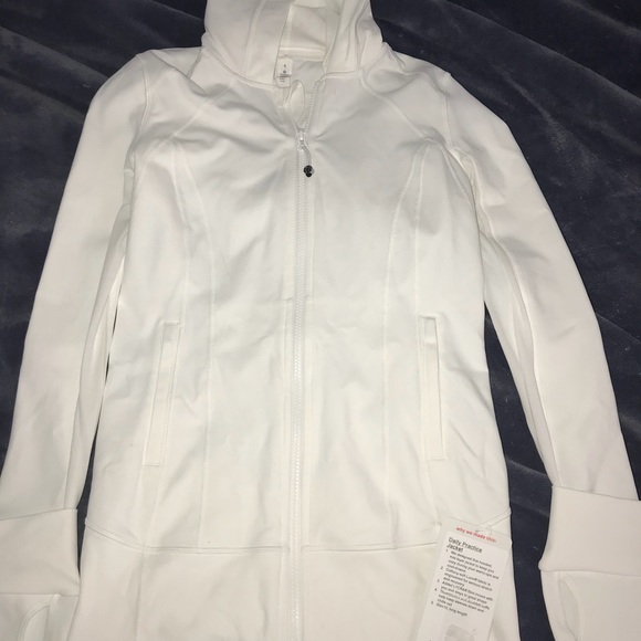 lululemon athletica Jackets & Blazers - White daily practice jacket size 6
